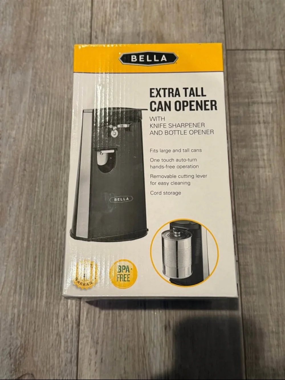 Bella Extra Tall Can Opener BPA FREE